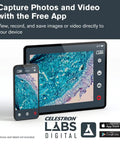Wireless WiFi Desktop Microscope For iOS And Android That Lets You Stream Live Images, Record Video, And Measure Details, Featuring 3 Plan Achromatic Lenses 4x 10x 40x And 12x Digital Eyepiece For 48x 120x 480x Magnification, tablet and phone app view