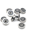 F6800-2RS Double Rubber Cover Flange Ball Bearing Deep Groove 10x19x5mm 10-Pack displayed on white surface