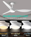 Stylish 52 Inch White Ceiling Fan With Three Blades And Built In Light Featuring Slick Finish Hella Powerful Airflow Quiet Operation Remote Control For Cool Living Space Vibes.