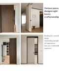 Heavy Duty Sliding Barn Door Hardware Kit With Smooth As Butter Aluminum Track System Built Tough For Homeowners Rust Proof Anti Scratch Finish And Effortless Daily Use, shown in various interior designs.