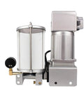 Front view of Automatic Grease Lubrication Pump for Industrial Equipment with 1 to 5 L Tank, 200 to 300 Milliliters Per Minute Output