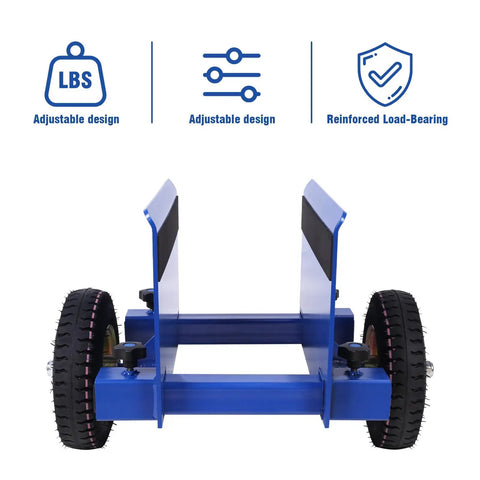 Heavy Duty Drywall Cart And 550 Lb Panel Mover With Smooth Rolling Pneumatic Wheels showing adjustable design and reinforced load-bearing features.