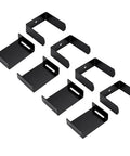 Heavy Duty Stainless Steel Leaf Spring Clamps For 2.5 Inch Wide Axles, Ultimate Repair Kit With Four Pieces To Boost Towing Stability And Control On Trucks Trailers Without Breaking The Bank. Black set of four leaf spring clamps for 2.5-inch axles
