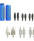 Complete Brass Case Prep Kit With Inside Chamfer Tool And Outside Debur Ultimate Primer Pocket Reamer set components