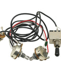 Electric Guitar Wiring Harness With 3 Way Toggle Switch 1 Volume 1 Tone Two 500K Pots Strat Style Prewired Harness