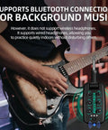 Guitar Headphone Amp With 9 Simulation Tones USB Rechargeable Pocket Effects Unit Wireless OTG Recording Portable Practice Amp For Electric Guitar Easy To Use On The Go 5 Hour Battery Life, shown connected to an electric guitar