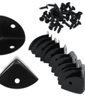12 Pack Black Metal Corner Protectors Edge Guards For Furniture Protection 1 Inch Square Corner Covers With Included Mounting Screws