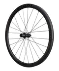 G25 650B Gravel Wheelset Ready To Shred For Gravel Riding And Bikepacking, carbon fiber T700, side view with spokes