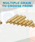 25 Grain Brass Screw In Arrow Insert Weight For Carbon Arrows 6.2mm 0.244 Inch Shaft Field Points Archery Accessory