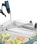 Piefeak 2 in 1 Hand Wrapping Shrink Wrap Machine With Heat Gun And Sealer For POF Film, adjustable temperature, use for food packaging.