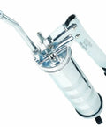 Heavy Duty Lever Grease Gun With Ten Thousand PSI Capacity Three Way Loading Cartridge Suction Or Pump Chrome Plated Body