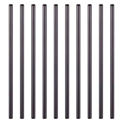 Ten Three Quarters Inch Black Malleable Iron Pipe Nipples 30 Inch Long Threaded Both Ends DIY Steampunk Industrial Vintage Style Fittings