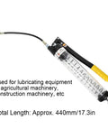 6000 PSI Grease Gun With Transparent Tube For Automotive Industrial And Agricultural Equipment Heavy Duty Lubrication