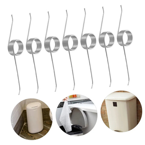Beaupretty 20 Pack Heavy Duty Torsion Springs For Garbage Can Lids With Five Coils Silent Operation Iron Alloy Replacement Kit, silver springs