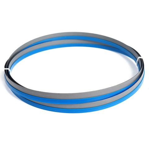 Bi-Metal Band Saw Blade 64-1/2 Inch By 1/2 Inch By 0.025 Inch Thick M42 Grade For Metal Cutting 10/14 Tpi Bi-Metal Teeth Pattern Ideal For Solid Bar And Hollow Tube Soft Ferrous Metals Only Do Not Cut Aluminum