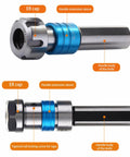 Duty Collet Chucks For Thread Milling Offer Floating Compensation With 5 mm Adjustment For Precise Mechanical Assembly And Metalworking Jobs Without Breaking Taps Or Tools In Busy Workshops, features ER cap and handle extension.