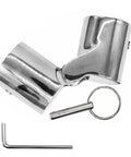 Two Pack Folding Swivel Tube Joint Connector For 1 Inch OD Stainless Steel Boat Handrail Fittings 316 Marine Grade With Mirror Finish For Saltwater Use 180 Degree Fold Beefy Saltwater Ready Marine Hardware, 316 stainless tube connector with key