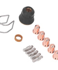 13 Piece Plasma Cutter Torch Consumables Kit For S45 With Electrodes, Nozzles, Tips, Spacers, Guide, Gas Diffuser Replacement Parts