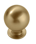 Solid One And A Quarter Inch Champagne Bronze Cabinet Knobs 10 Pack Heavy Duty Ball Style Drawer Pulls For Kitchen Cabinets Dressers And Furniture Hardware Zinc Alloy Built To Last Durable Brushed Finish, front view