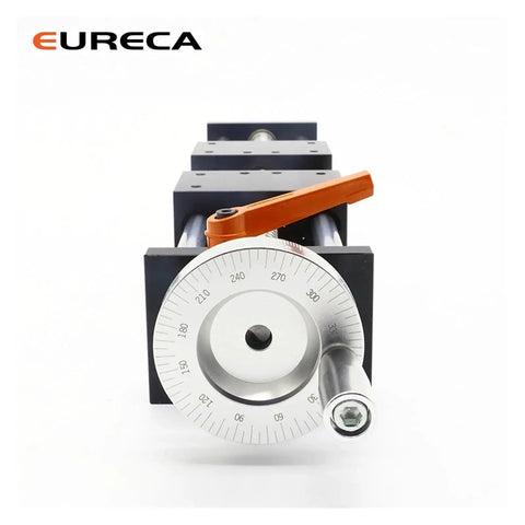 Front view of Bidirectional SFU1605 Ball Screw With Linear Guide Rail System For CNC Manual Motion, showing measurement dial.