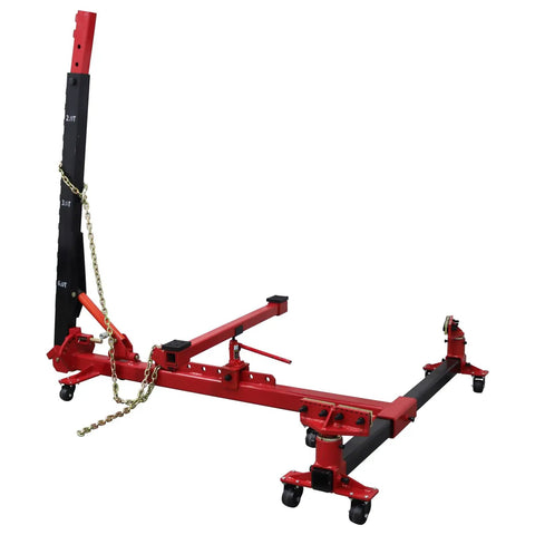 Auto Body Frame Straightener Machine With 98 kN Pulling Power And 6,600 Lbs Load Capacity, Hydraulic Car Frame Repair Rack, side view