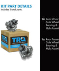 Rear Left And Right Wheel Bearing And Hub Assembly Set 2 Piece Ready To Install For Toyota RAV4 FWD 06-18 and more