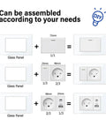 Assemble Premium White Tempered Glass Wall Socket With Rock Solid Build And Straight Up Hassle Free Install Plus Killer USB Type C Fast Charging For Israel Standard Home Wiring