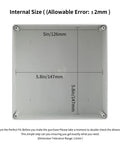Internal dimensions of 4 Pack PVC Junction Boxes 6 By 6 By 3 Inches IP65 Weatherproof Dustproof Outdoor Electrical Enclosures.