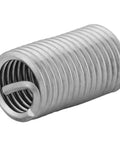 Close-up of a 304 stainless steel wire screw sleeve from the 10 Pcs M8x1.25 Helicoil Thread Repair Kit for damaged threads.