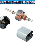 Components of the Twenty Piece Mini DC Motors Pack for DIY Kids Projects Tiny 1.49 by 0.77 Inch Motors