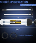 Heavy Duty 200 Cc Automotive Fluid Extractor Pump With Hose, 200cc capacity, 11.2 inches, with alternate rubber rings.