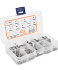 Flat Washer Set 480 Pcs 304 Stainless Steel Metric M2 To M10 Assortment Kit For Automotive Marine Electrical Appliance Hardware Repair Ideal For DIY Projects And Everyday Fixes Must Have, open organizer box