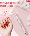 Pro Grade Nail Art Sponges and Grabber Set for Ombre Gel Nails with soft sponges, patting brush, and ombre nail design.