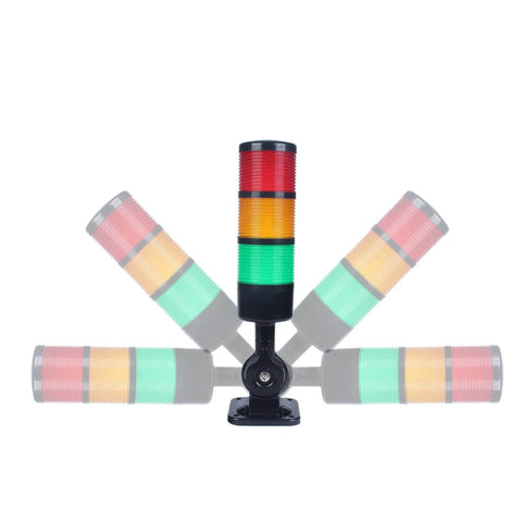 Heavy Duty Workhorse Led Signal Tower Light For Industrial Use 3 Layer Stack Lamp With Rotatable Base And 12V 24V DC Operation