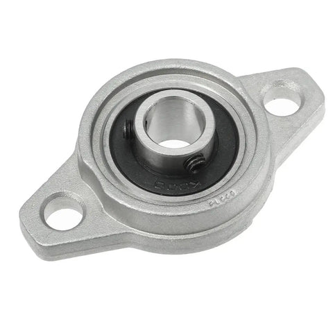 Two Pack KFL000 10mm Bore Zinc Alloy Self Aligning Pillow Block Flange Bearing Heavy Duty Rust Resistant Durable Pillow Block Mount for Machinery Home Shop Projects Smooth Alignment, front view