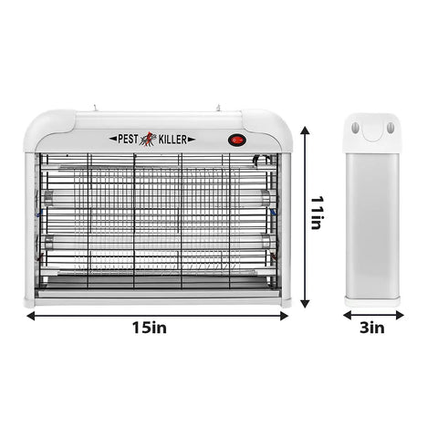 Indoor Electric Bug Zapper 2800V With 20W Blue Light Attractant Plug In Pest Killer For Mosquitoes Flies Moths Front View