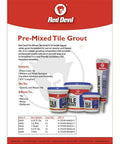 Pro-Grade Pre-Mixed Tile Grout Black 1/2 Pint For Walls And Floors Excellent Adhesion DIY Friendly Easy To Apply USA made poster