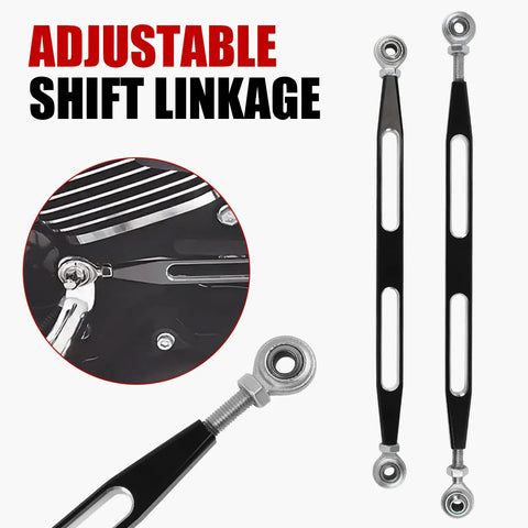 Harley Davidson Shifter Linkage Replacement For Touring Models 1980 To 2024 Street Glide Electra Glide Road King Softail Dyna Road Glide Tri Glide Easy Install And Ready To Go Gear Shift Linkage black anodized aluminum and steel