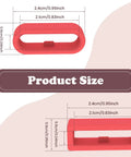 Colorful Band Keeper Kit With Magic Band Locks And Silicone Clip Rings product dimensions illustration