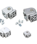 4 Pack Flexible Hinge Pivot Joints for 2020 3030 4040 Aluminum Fittings Right Angle Connector showcasing V-Slot compatibility
