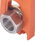 Close-up of Three In One Doweling Jig Kit anodized aluminum alloy component for precise scale and secure clamping in woodworking.