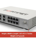 Straight Up Top Tier Enterprise Network Security Appliance With Five Year Premium Coverage featuring ports and dimensions shown.