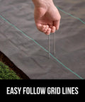 Heavy Duty Tough As Nails Weed Barrier Fabric 3 Ft By 50 Ft Ground Cover For Garden Beds And Mulch being installed