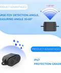 Ultra Accurate Ultrasonic Distance Sensor for Robot Obstacle Avoidance with IP67 water resistant build and wide detection angle