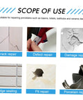 Image showing various tile repairs using Epoxy Tile Repair Kit 100g Two Part A B Quick Dry Ceramic Adhesive Paste for cracks and chips.