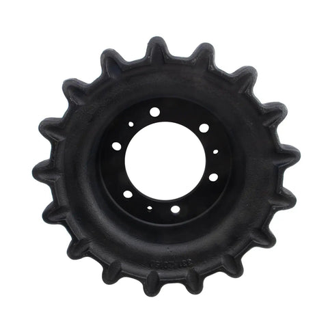 Beefed Up Drive Sprocket 17 Tooth 6 Bolt Pattern For JCB 180T 190T 1110T Excavators black heavy duty gear with mounting holes