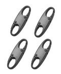 Ultra Durable Mini Carabiner Clips 4 Pack For Zippers, Premium Non Slip PU Carabiner Attachments, Zipper Pull Replacement And Lock