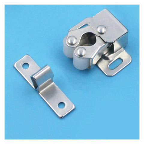 Super Sweet Double Roller Ball Latch 10 Pack For Kitchen Cabinets Wardrobes And Cupboards With Auto Lock Spring System Easy Install Style, metal components visible.