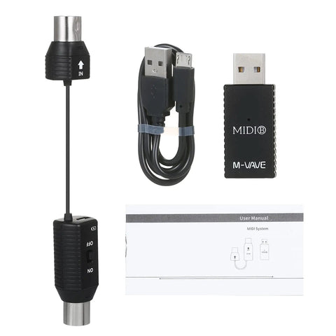 Low Latency Wireless MIDI Adapter And Interface For Keyboards Synthesizers And Controllers Mini Plug And Play Wireless Receiver Set