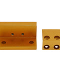 Gold aluminum brackets for wall mounting wall mounted coffee bean dispenser keeps cafe stash fresh as ever.